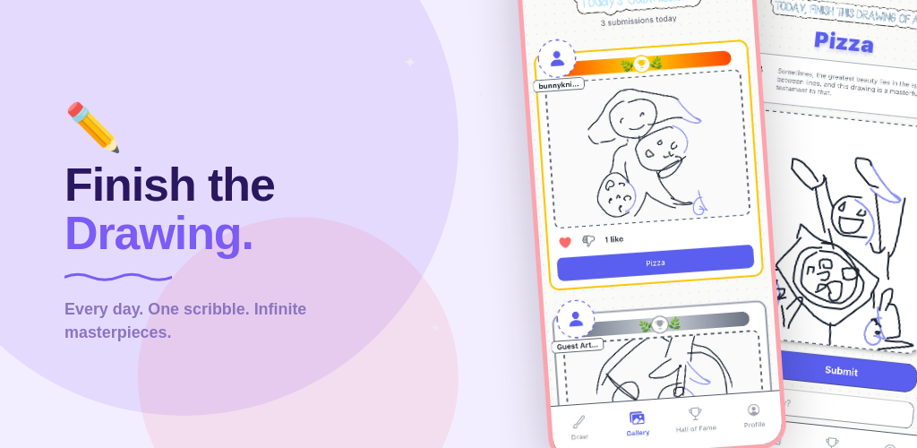 Finish the Drawing feature graphic